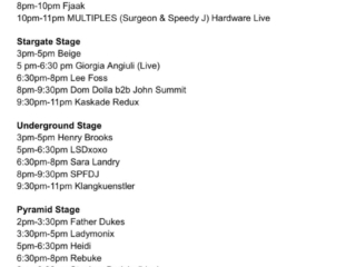 MOVEMENT DETROIT 2023 MONDAY SCHEDULE