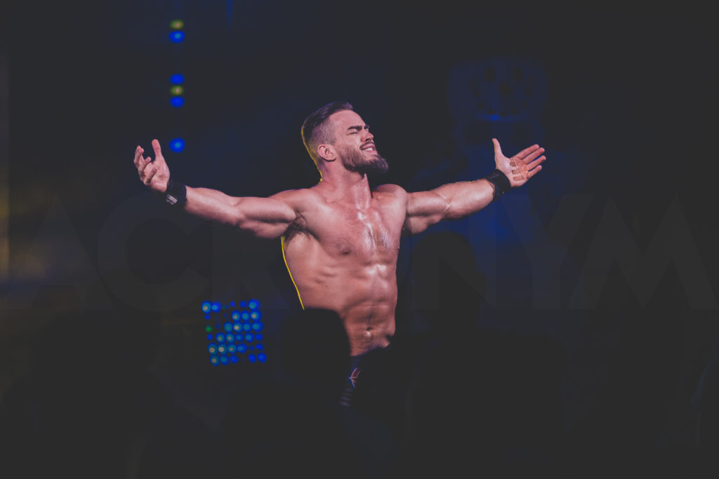 WWE AUSTIN THEORY PORTRAIT_HOLIDAY TOUR 2023 DETROIT_AMI NICOLE ACRONYM
